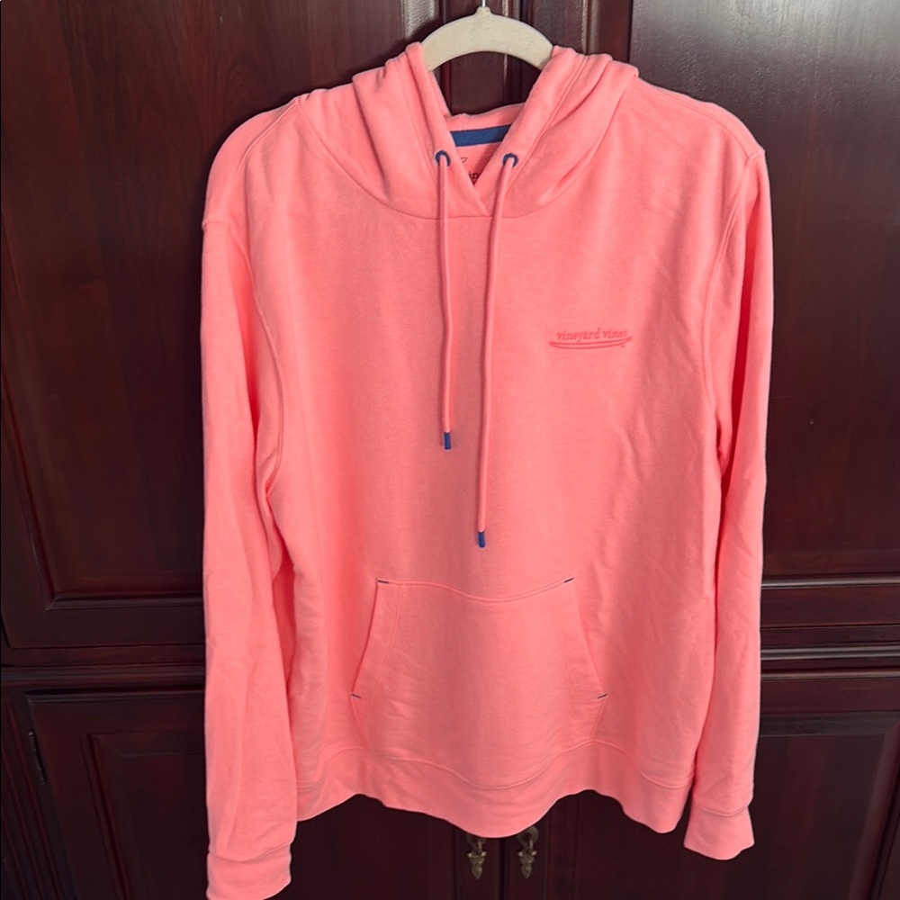 Vineyard Vines Pink Lightweight Hooded Sweater